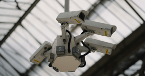 4 CCTV cameras looking down 